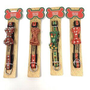 Christmas Bowtie Dog Collar Small Extra Small Holiday Festive Set of 4